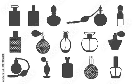 Perfume bottle silhouette, Perfume bottles svg, Vintage perfume bottles svg, Perfume svg, Perfume silhouette, Vintage perfume bottles silhouette, Perfume bottle vector bundle.