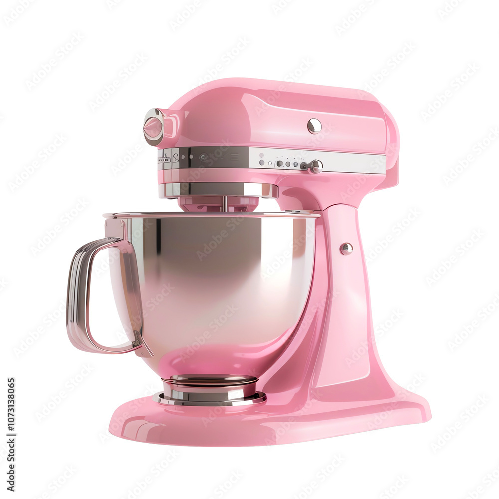 Modern Pink stand mixer isolated on a transparent background. Modern Pink stand mixer isolated on a transparent background.