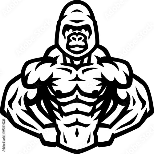 Wallpaper Mural Bodybuilder with a gorilla head. Torontodigital.ca