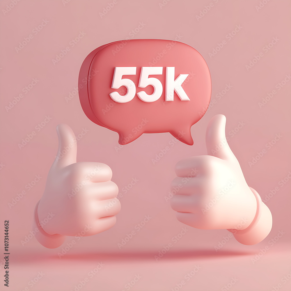 3D render of a cartoon red speech bubble with text 55k 3D render of a cartoon red speech bubble with text 55k