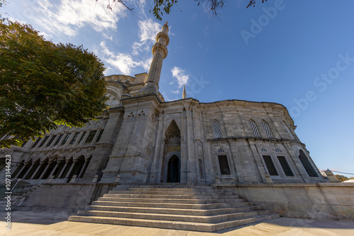 Ottoman imperial Nuruosmaniye Camii mosque in Fatih district, Istanbul, Turkey photo