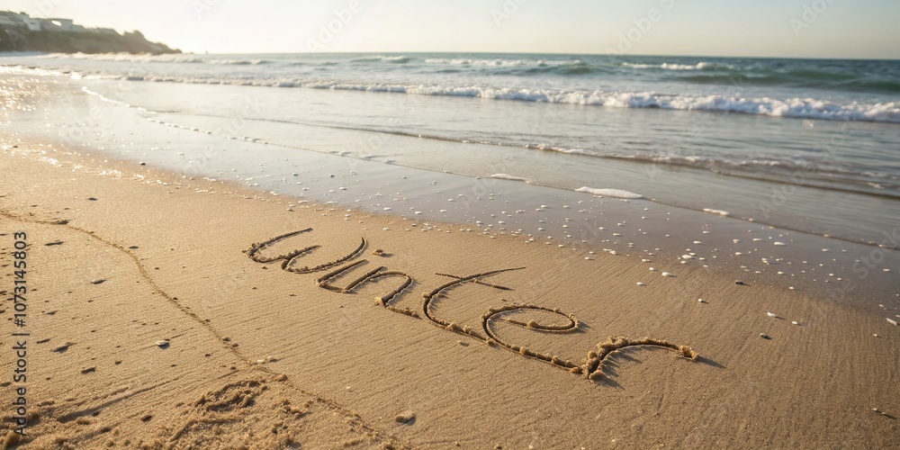 Winter Word Art on Sandy Beach with Gentle Waves Background, Capturing the Essence of Winter's Calmness in a Tropical Setting for Seasonal Imagery and Inspiration Winter Word Art on Sandy Beach with Gentle Waves Background, Capturing the Essence of Winter's Calmness in a Tropical Setting for Seasonal Imagery and Inspiration