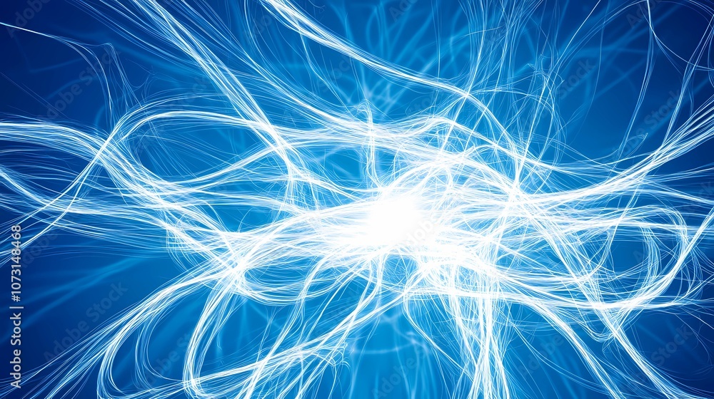 Abstract neural pattern with intersecting lines and glowing points, depicting interconnected pathways of digital intelligence and AI development Abstract neural pattern with intersecting lines and glowing points, depicting interconnected pathways of digital intelligence and AI development
