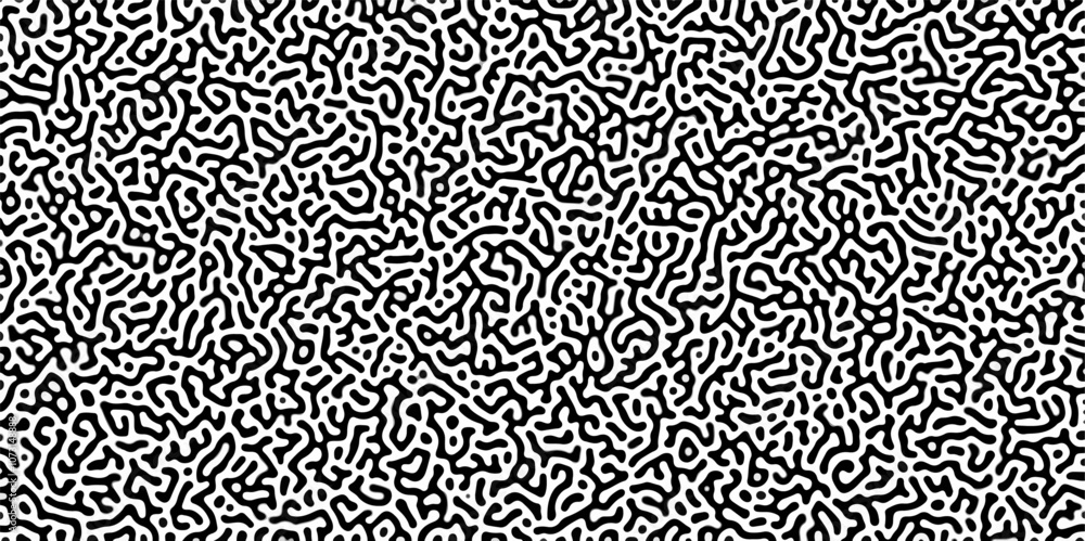 Organic seamless patterns with rounded lines Diffusion reaction background. Monochrome background of natural organic forms motion. Overlay template abstract Turing organic wallpaper background. Organic seamless patterns with rounded lines Diffusion reaction background. Monochrome background of natural organic forms motion. Overlay template abstract Turing organic wallpaper background.