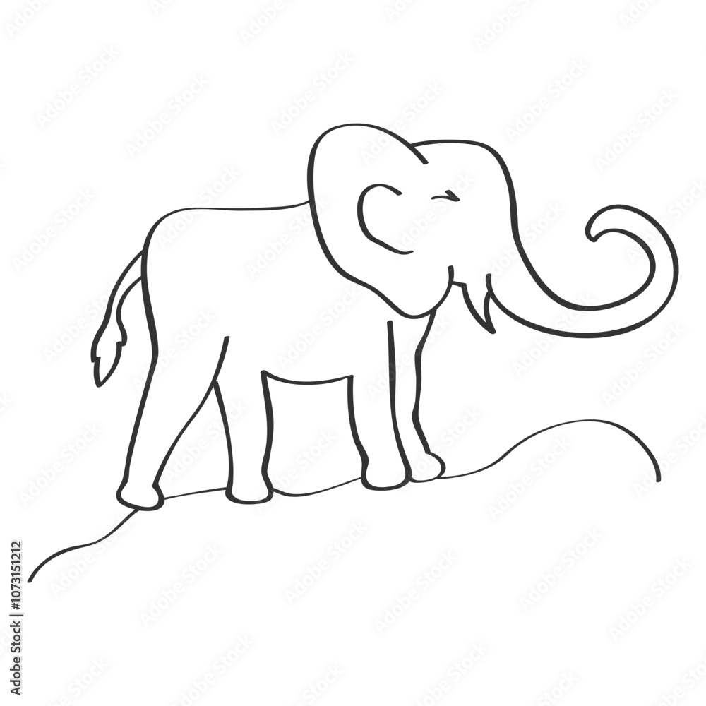 Obraz premium elephant vector illustration design