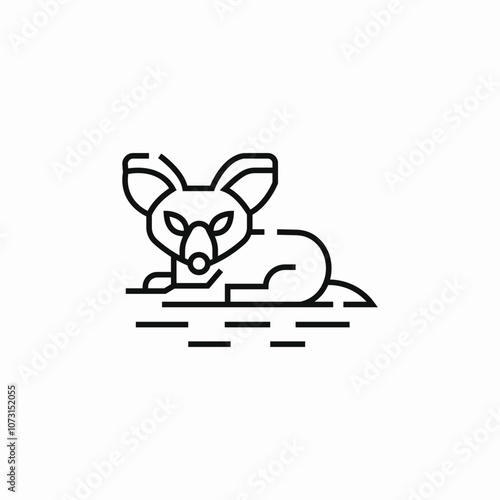 desert fox icon sign vector