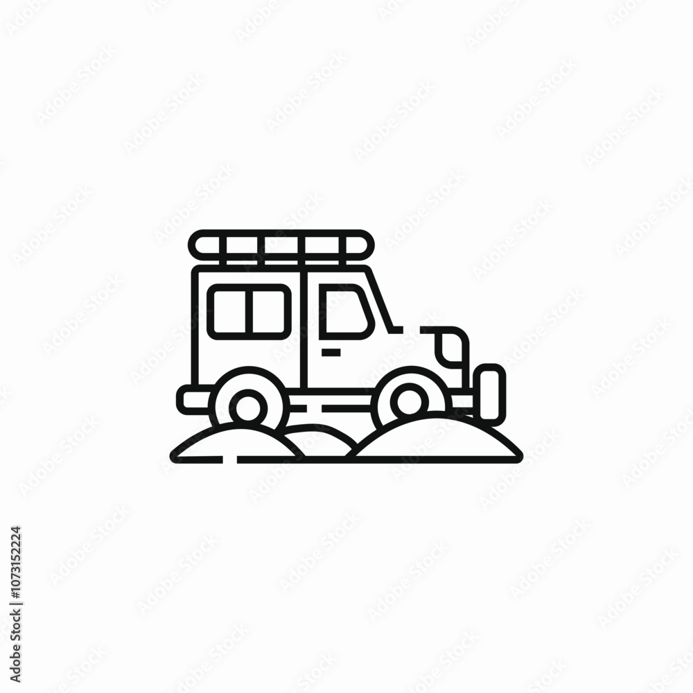 desert offroad car icon sign vector