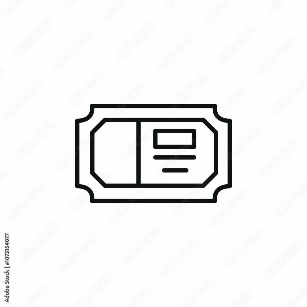 ticket cinema icon sign vector ticket cinema icon sign vector