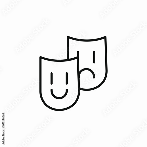 theater drama icon sign vector