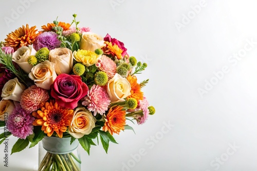 Obraz na płótnie Abstract modern bouquet of flowers on white background Silhouette w salonie