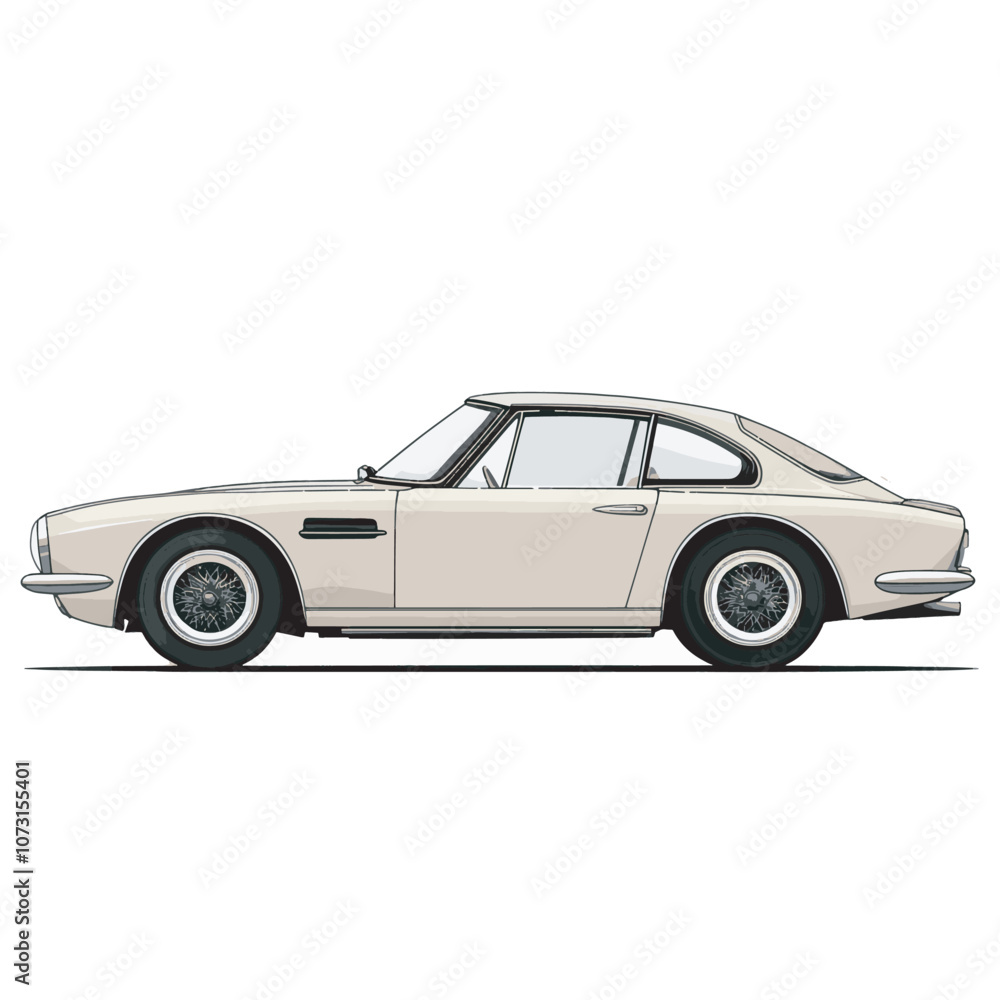 Obraz premium sports car vector side view