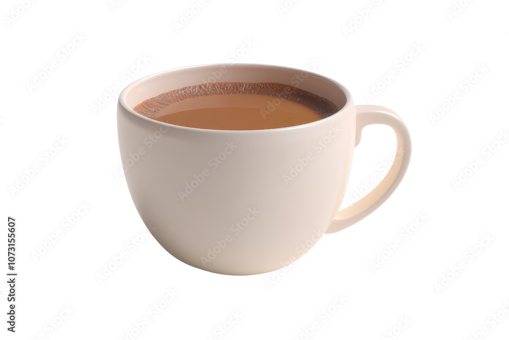 A simple cup filled with brown liquid, conveying warmth and comfort. A simple cup filled with brown liquid, conveying warmth and comfort.