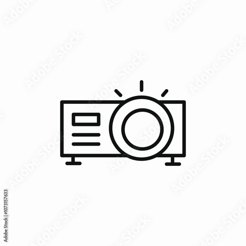 video projector icon sign vector