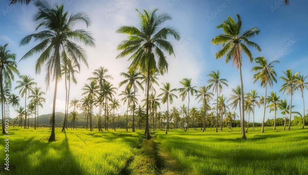 Majestic Coconut Palm Tree Tropical Paradise and Natural Beauty Majestic Coconut Palm Tree Tropical Paradise and Natural Beauty