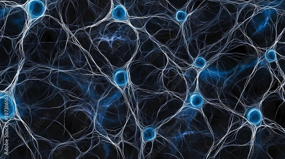 A detailed texture of neural connections with glowing nodes, illustrating the vast network of information and digital interaction in technology A detailed texture of neural connections with glowing nodes, illustrating the vast network of information and digital interaction in technology