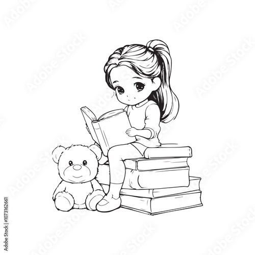 child reading a book