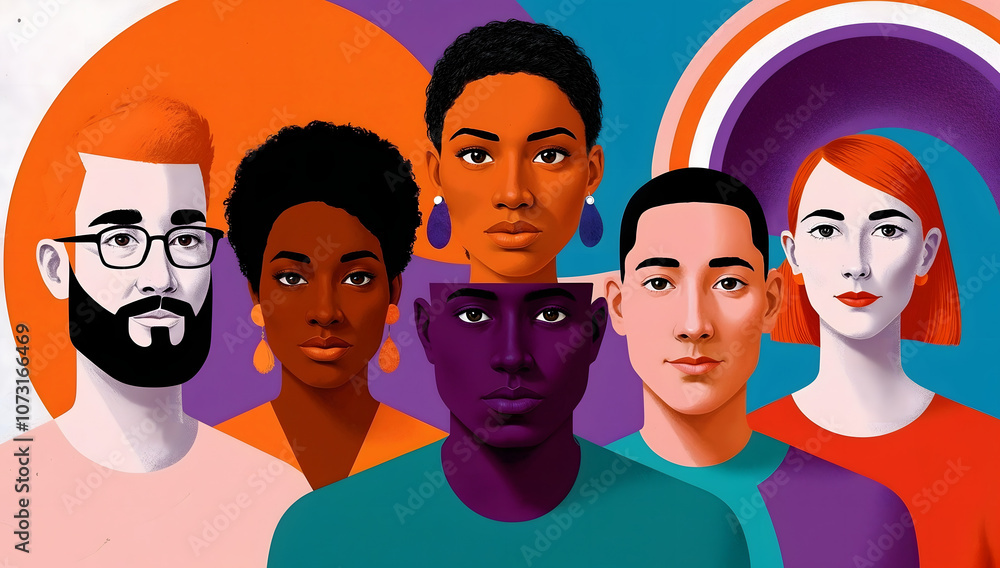 DEIB, Equity, Diversity, Belonging Illustration of a large, diverse crowd of people, featuring a rich blend of silhouettes representing varied ages, genders, backgrounds, and identities. DEIB, Equity, Diversity, Belonging Illustration of a large, diverse crowd of people, featuring a rich blend of silhouettes representing varied ages, genders, backgrounds, and identities.