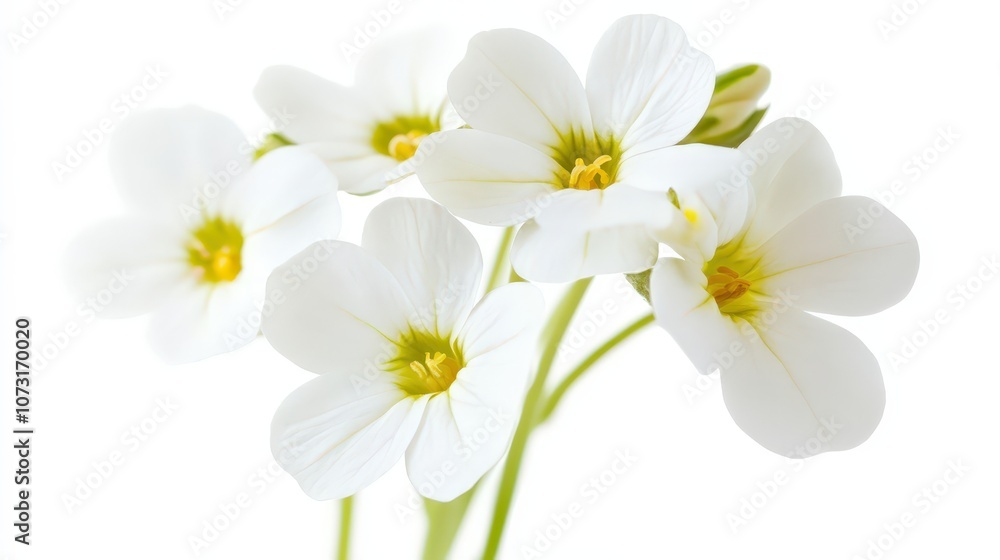 Delicate white flowers against a soft background: minimalist floral design Delicate white flowers against a soft background: minimalist floral design