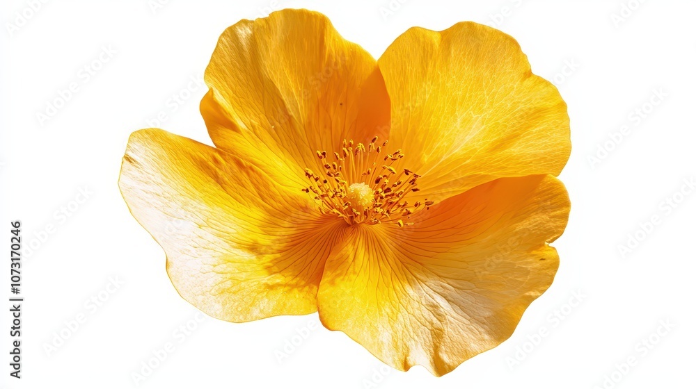 Bright yellow flower isolated on white background Bright yellow flower isolated on white background