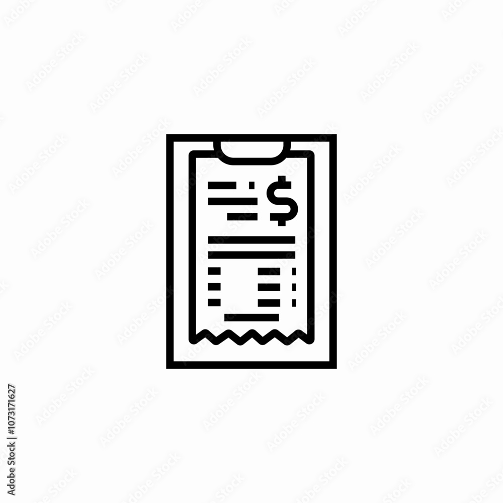 bill invoice icon sign vector bill invoice icon sign vector