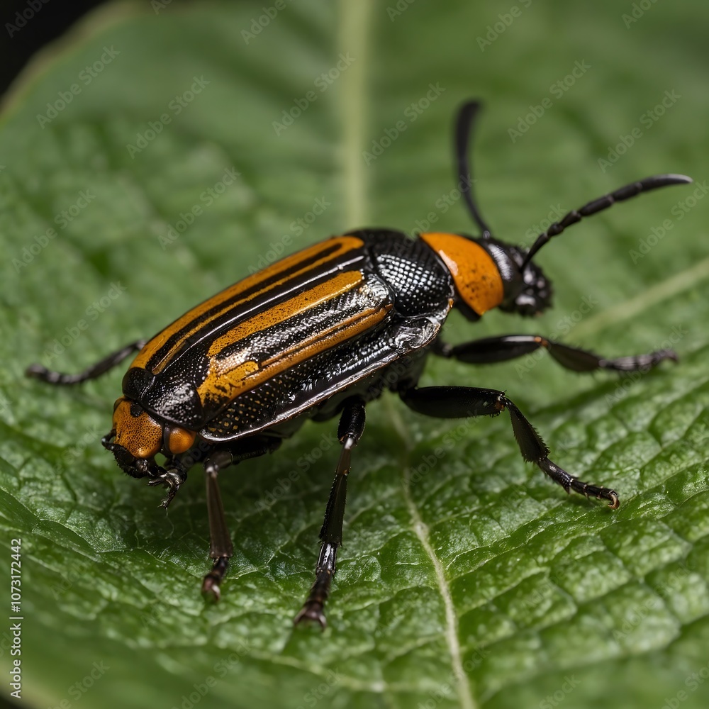 Naklejka premium Elegant Glow: A Detailed Look at Cosnard's Net-Winged Beetle