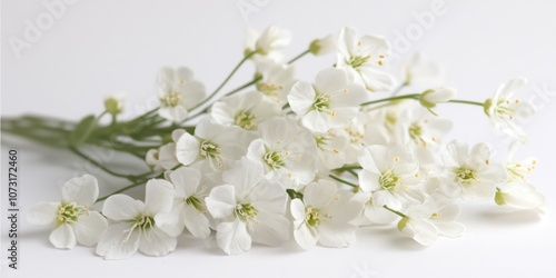 White Flowers on White Surface