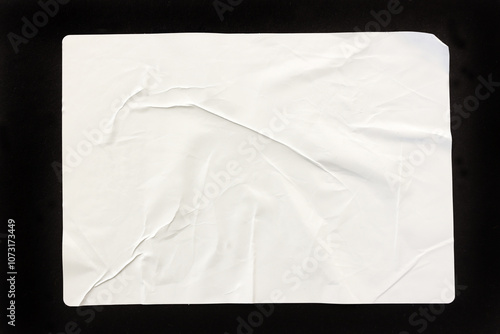 Wallpaper Mural Background of white textured paper with crumples. Poster or sticker with pattern Torontodigital.ca