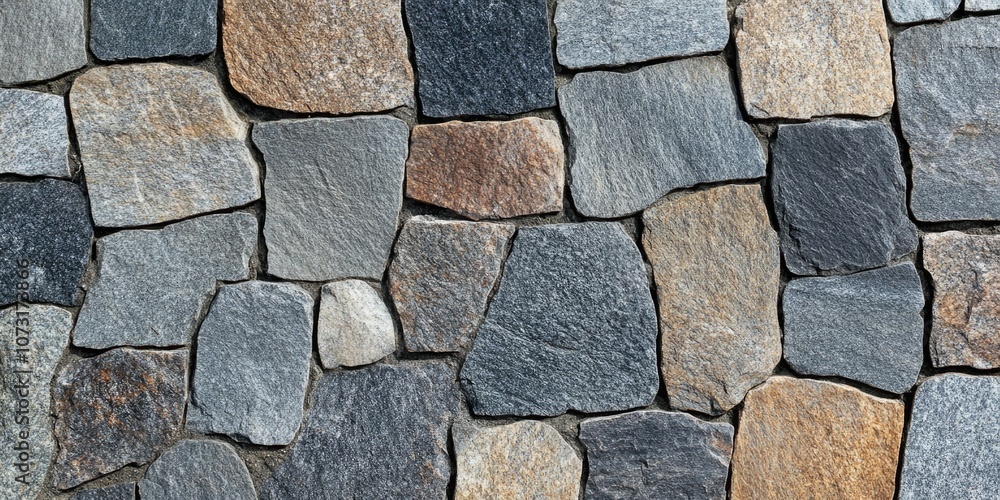 Stone wall with fire hydrant