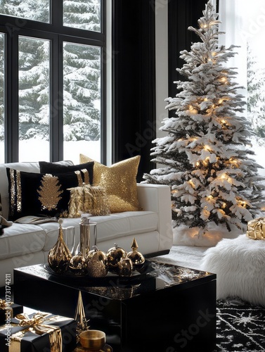 Snow-Covered Christmas Tree...