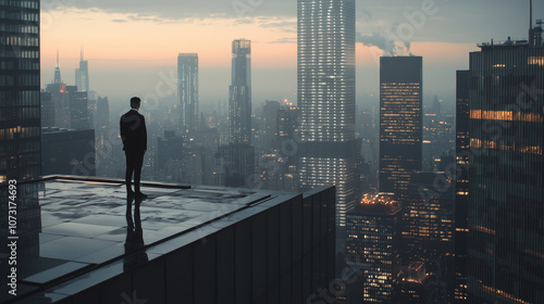 Vaccination on Skyscraper Rooftops Promoting Health Awareness