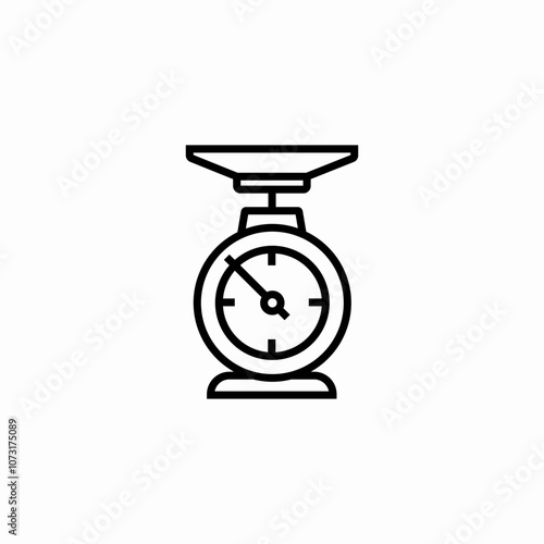 shop scales icon sign vector