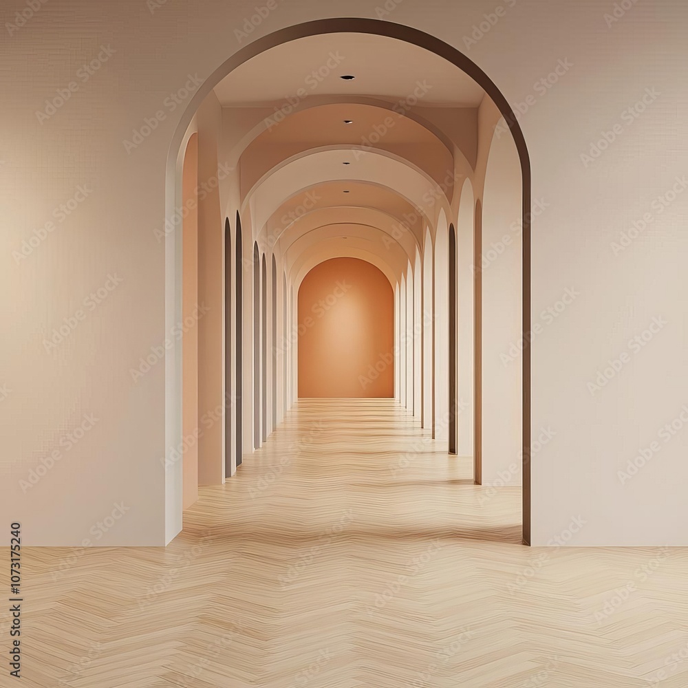 Artistic gallery space, warm ambient light, creative vibe, 3D illustration Artistic gallery space, warm ambient light, creative vibe, 3D illustration