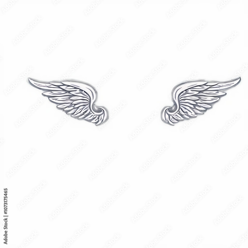 Obraz premium angel wings isolated on white