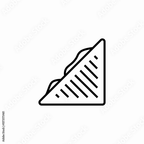 triangle sandwich icon sign vector