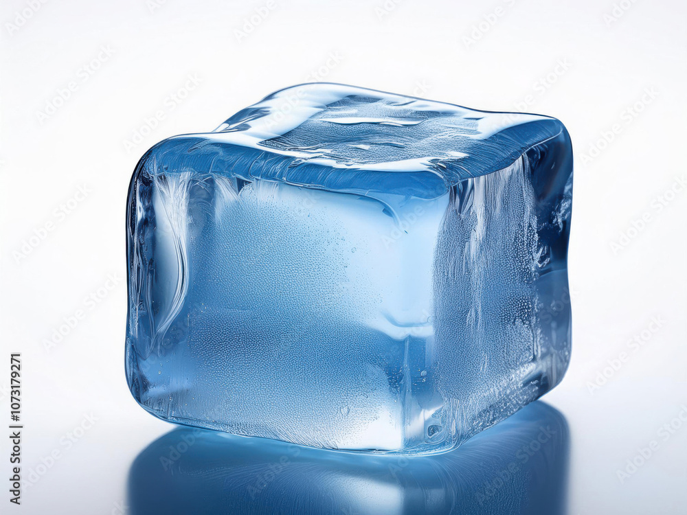 Obraz premium blue ice isolated on white background