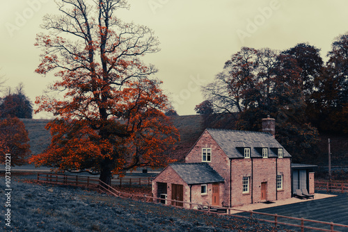 house in autumn