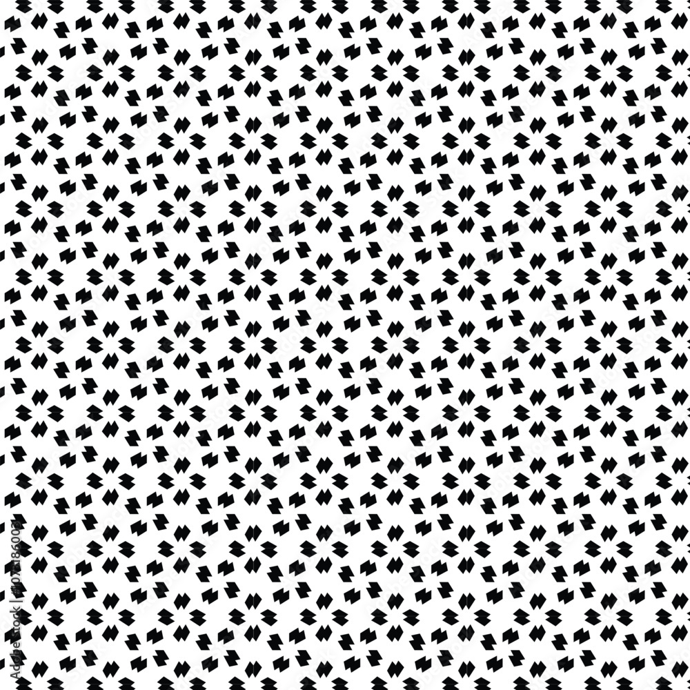 Black and white vector seamless pattern with small diamonds , star shapes ,rhombuses .Abstract black and white geometric texture .Simple minimal wide repeat background . Black and white vector seamless pattern with small diamonds , star shapes ,rhombuses .Abstract black and white geometric texture .Simple minimal wide repeat background .
