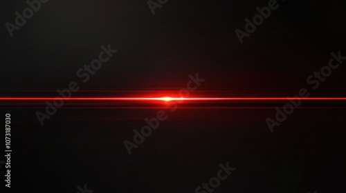 A horizontal red flare cutting across a sleek, black background. 