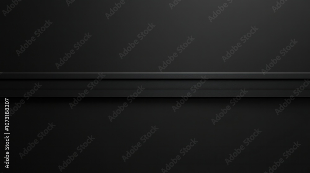 A seamless black horizontal streak across the dark backdrop, adding a sleek, refined elegance to the minimalist black canvas A seamless black horizontal streak across the dark backdrop, adding a sleek, refined elegance to the minimalist black canvas