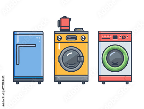 Laundry room icon. Flat illustration of laundry room vector icon for web design