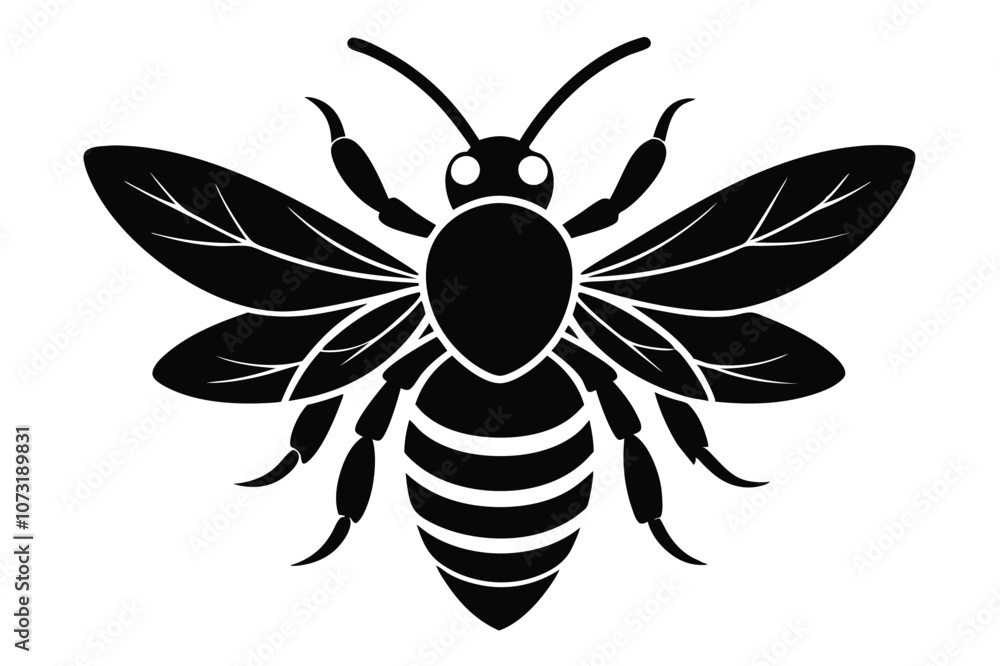 bee silhouette vector white background bee silhouette vector white background