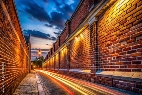 Captivating Long Exposure of Brick and Block Masonry Walls with Plaster Showcasing Textures and Patterns in Urban Settings for Architectural Photography Enthusiasts