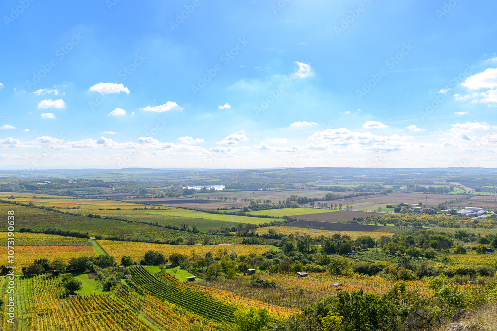 Landscape view, rural view of South Moravia, Czech Republic Landscape view, rural view of South Moravia, Czech Republic