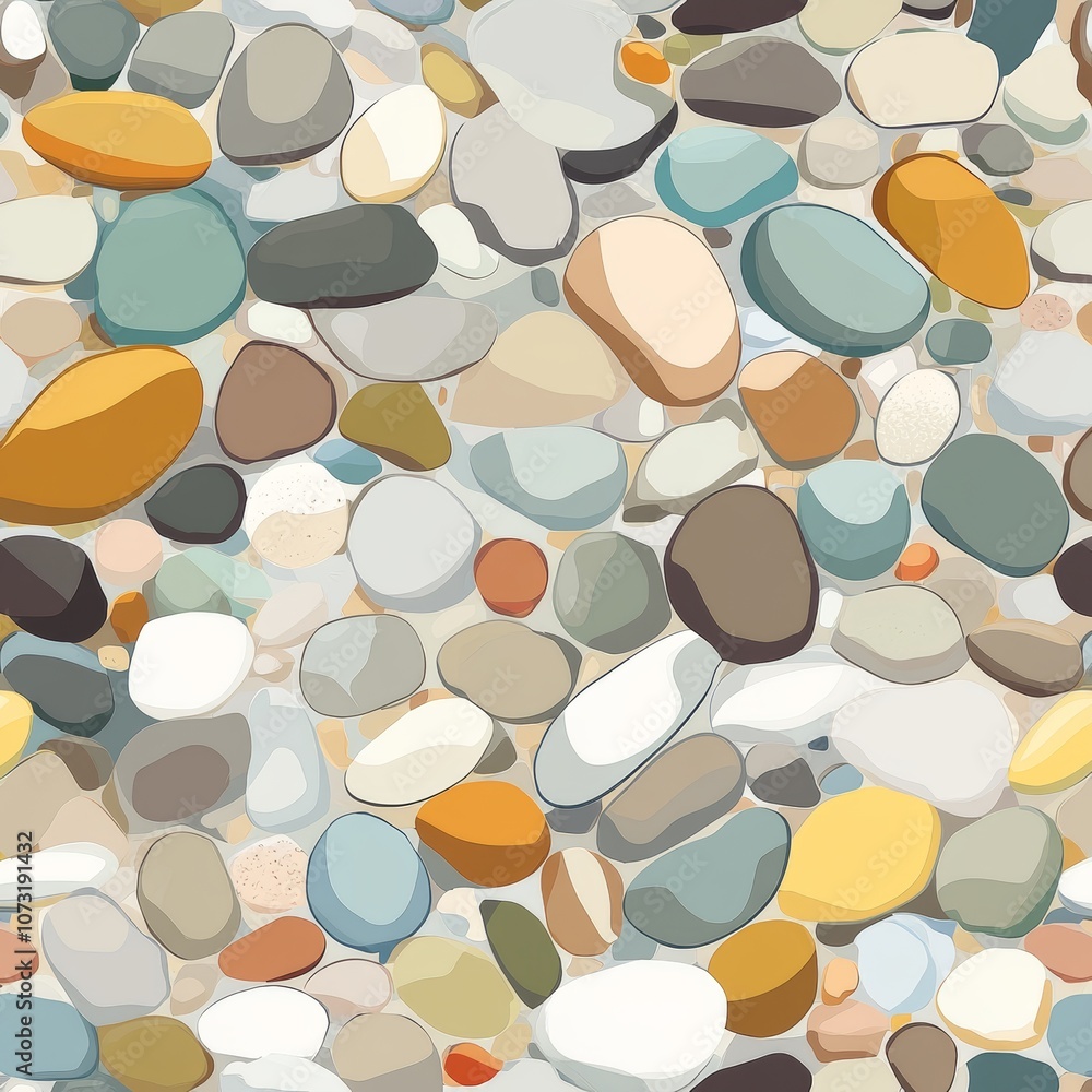 Coastal Pebble Beach Texture in Macro Shot Coastal Pebble Beach Texture in Macro Shot