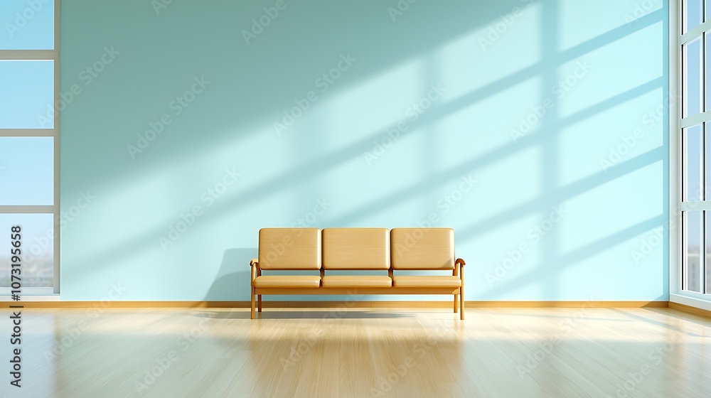 Obraz premium Brighten your space by adding a modern couch to your minimalist living room design