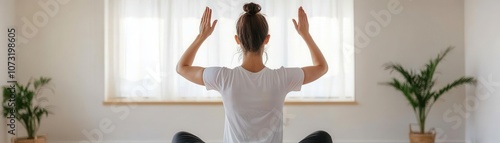 Wallpaper Mural A person practicing mindfulness in a serene indoor environment. Torontodigital.ca