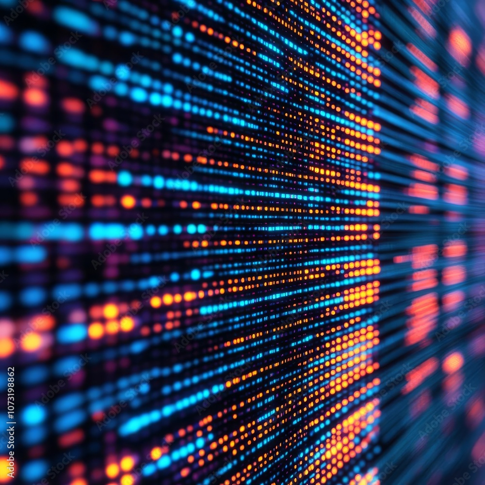 Close-up of a digital screen illuminated by harsh artificial light, pixel details, vibrant colors, modern tech focus Close-up of a digital screen illuminated by harsh artificial light, pixel details, vibrant colors, modern tech focus