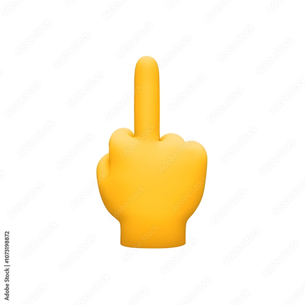 Fototapeta premium Raised Middle Finger