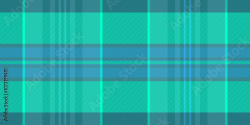 Layered background plaid fabric, ireland textile vector tartan. Dining texture check seamless pattern in cyan and bright colors.