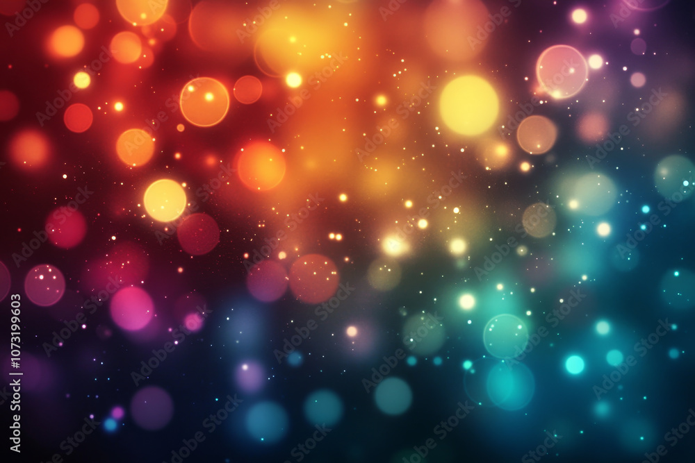Magical Bokeh Lights in Blue and Yellow – Festive Abstract Background Magical Bokeh Lights in Blue and Yellow – Festive Abstract Background